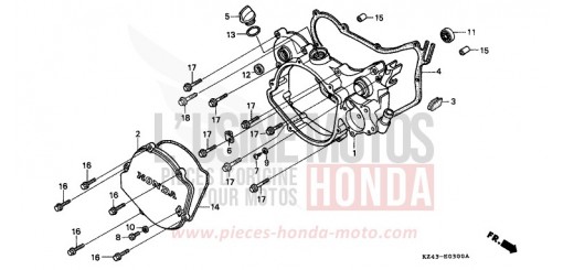 RIGHT CRANKCASE COVER CR125RN de 1992